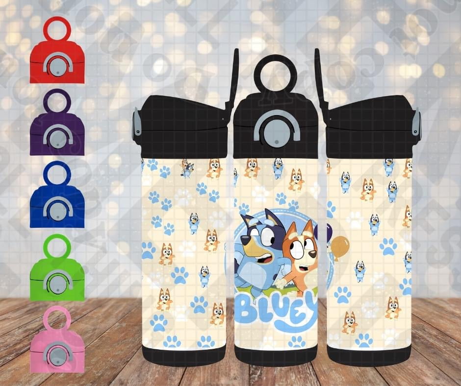 12oz Blue Paw Print Sisters Cup 0105
