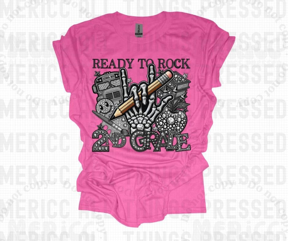 Ready To Rock 2nd Grade Faux Diamonds Tee