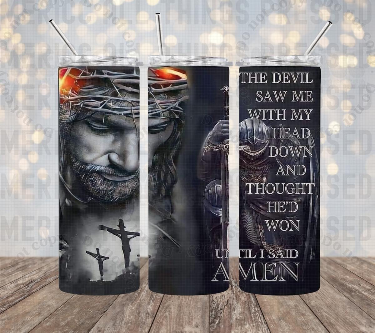 Amen Praying Tumbler