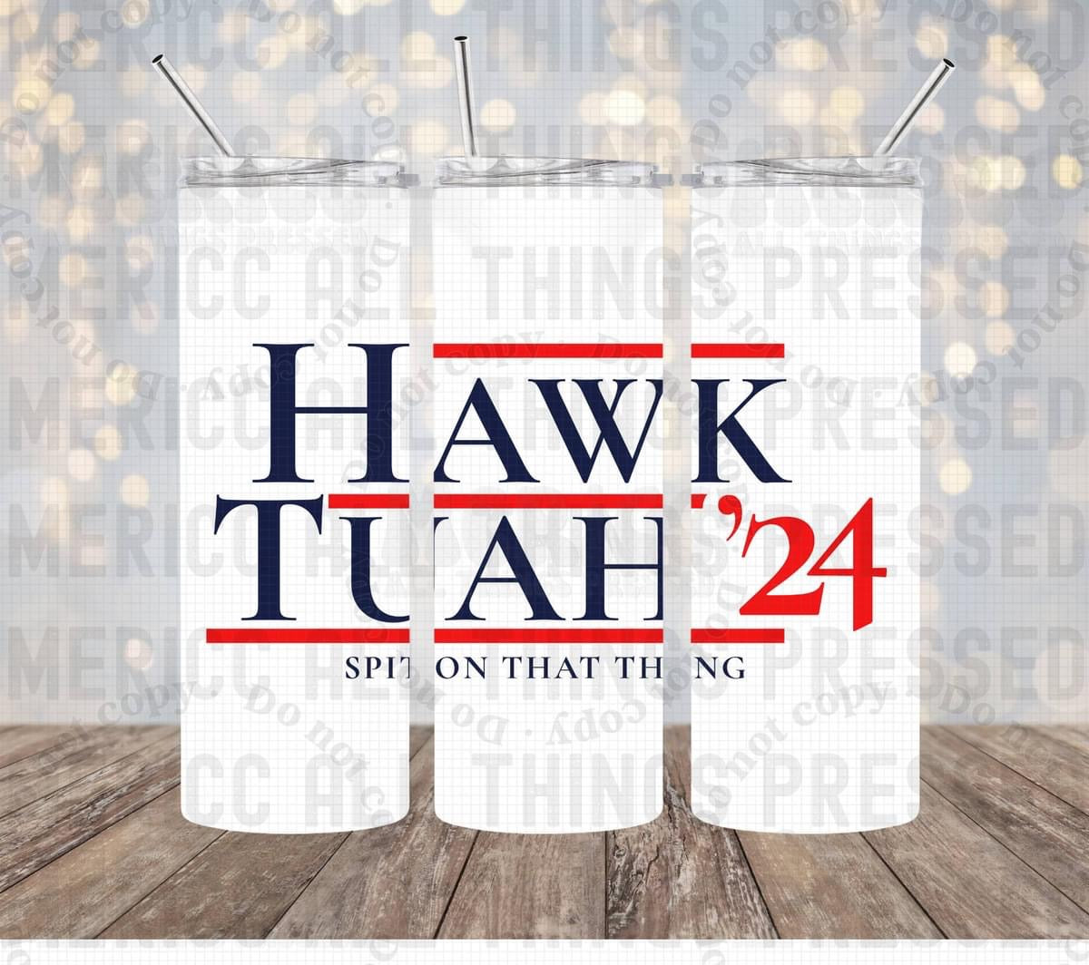 Hawk Tuah ‘24 Spit On That Thang White Tumbler