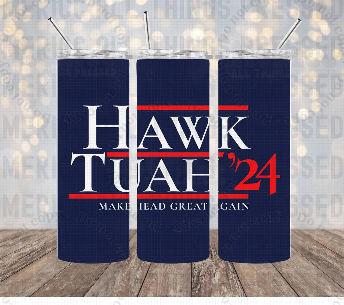 Hawk Tuah ‘24 Navy Tumbler