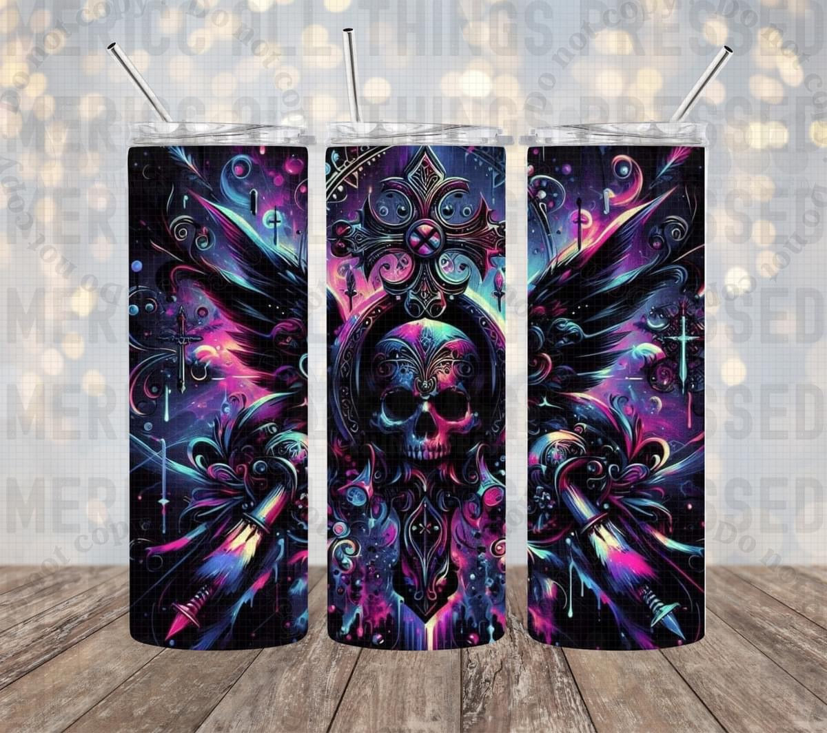 Galaxy Skull Tumbler