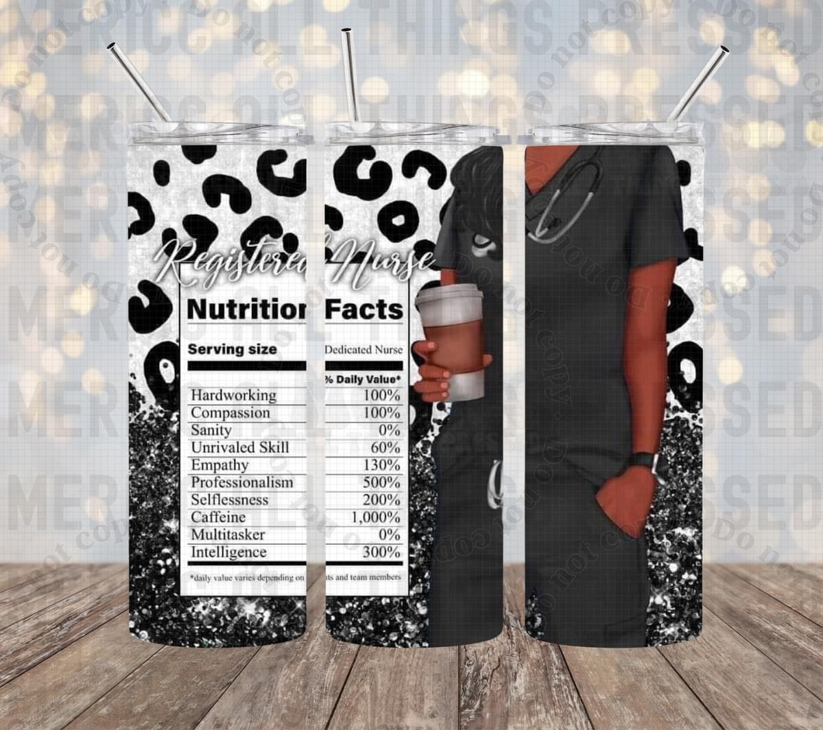 Leopard RN Nutrition Facts Tumbler