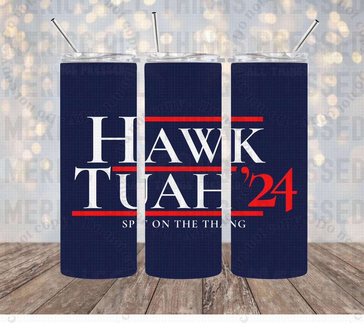 Hawk Tuah ‘24 Spit On That Thang Navy Tumbler