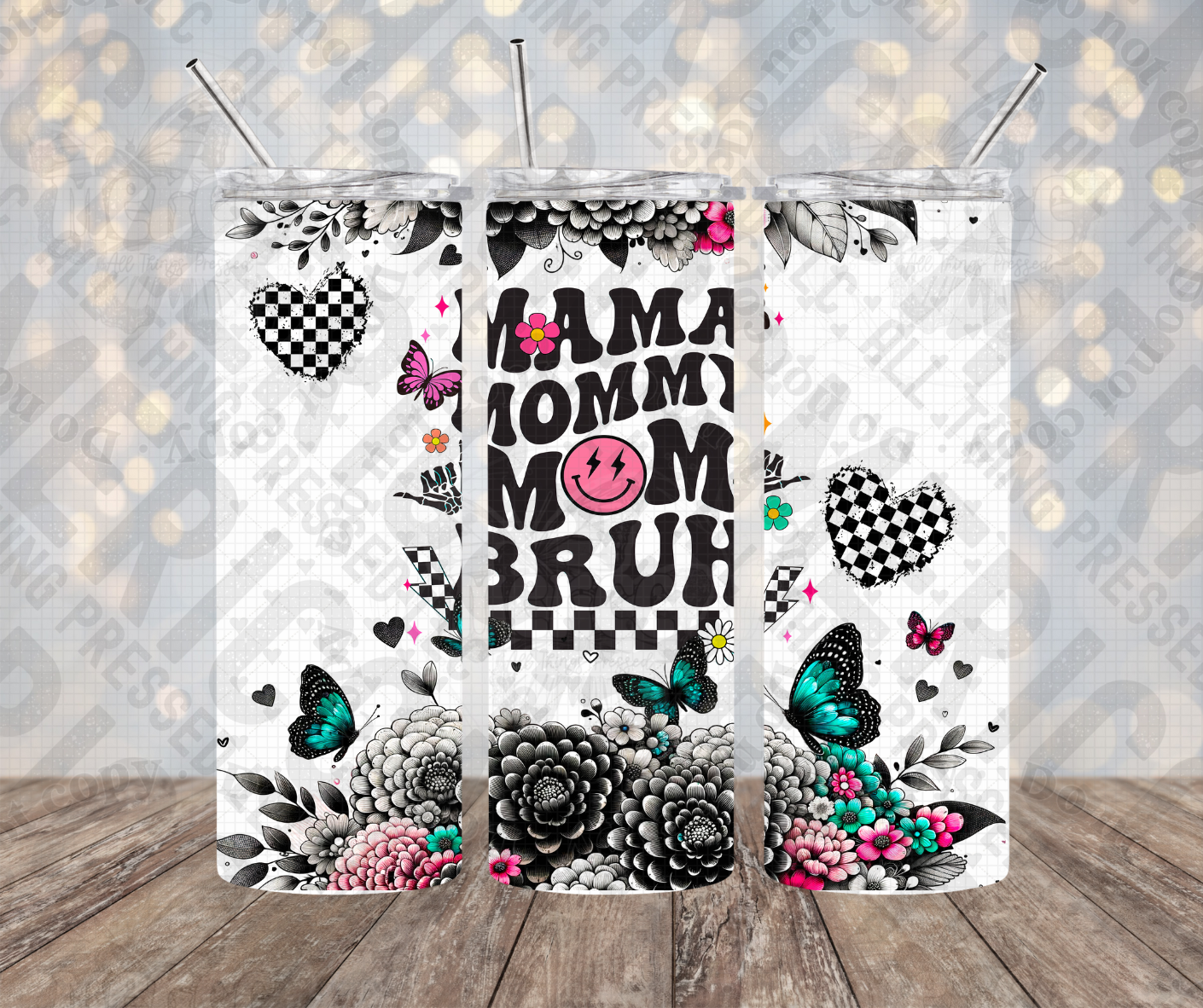 20oz | 30oz Mama / Mommy / Mom / Bruh Tumbler 0044