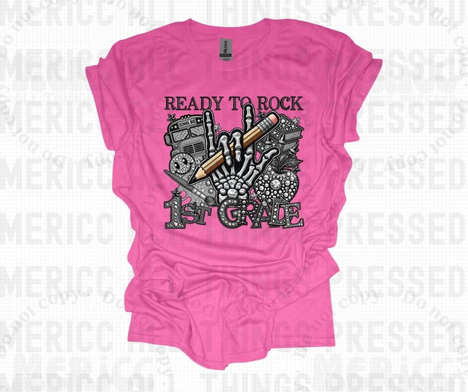 Ready To Rock 1st Grade Faux Diamonds Tee