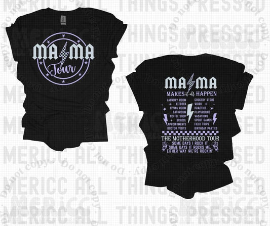 Light Blue Mama Tour ⚡️ Front & Back DTF