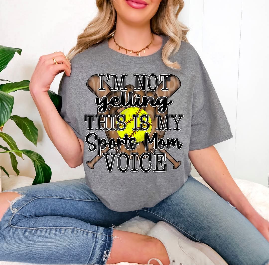 Sports Mom Voice Softball Tee