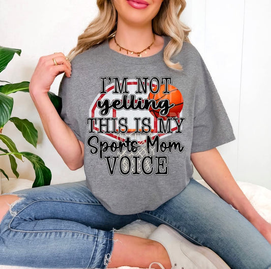 Sports Mom Voice Basketball DTF