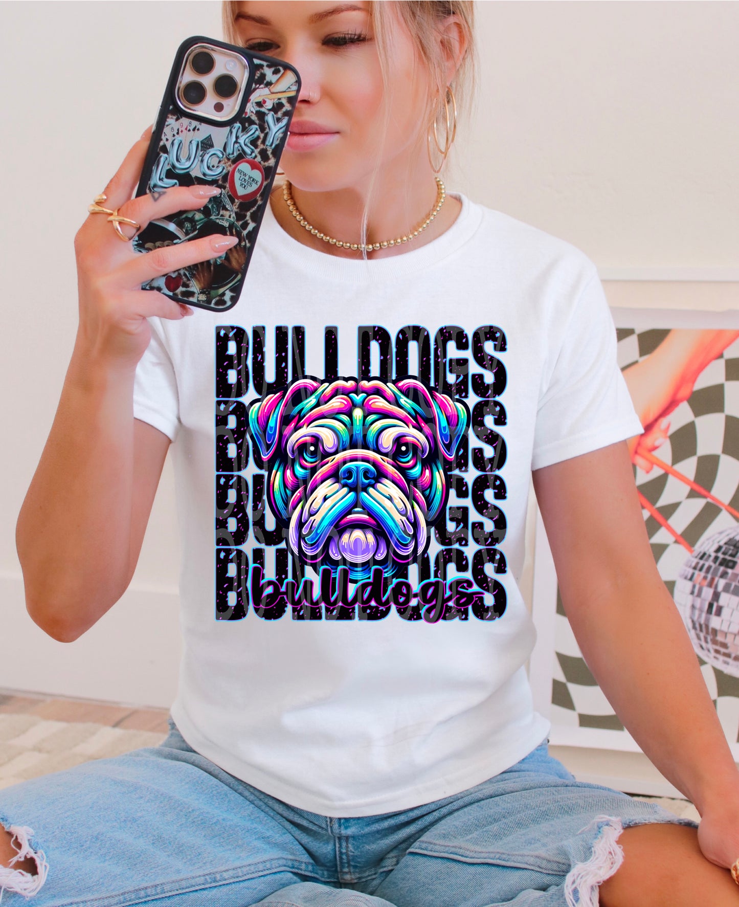 Bulldogs Rainbow Mascot Tee