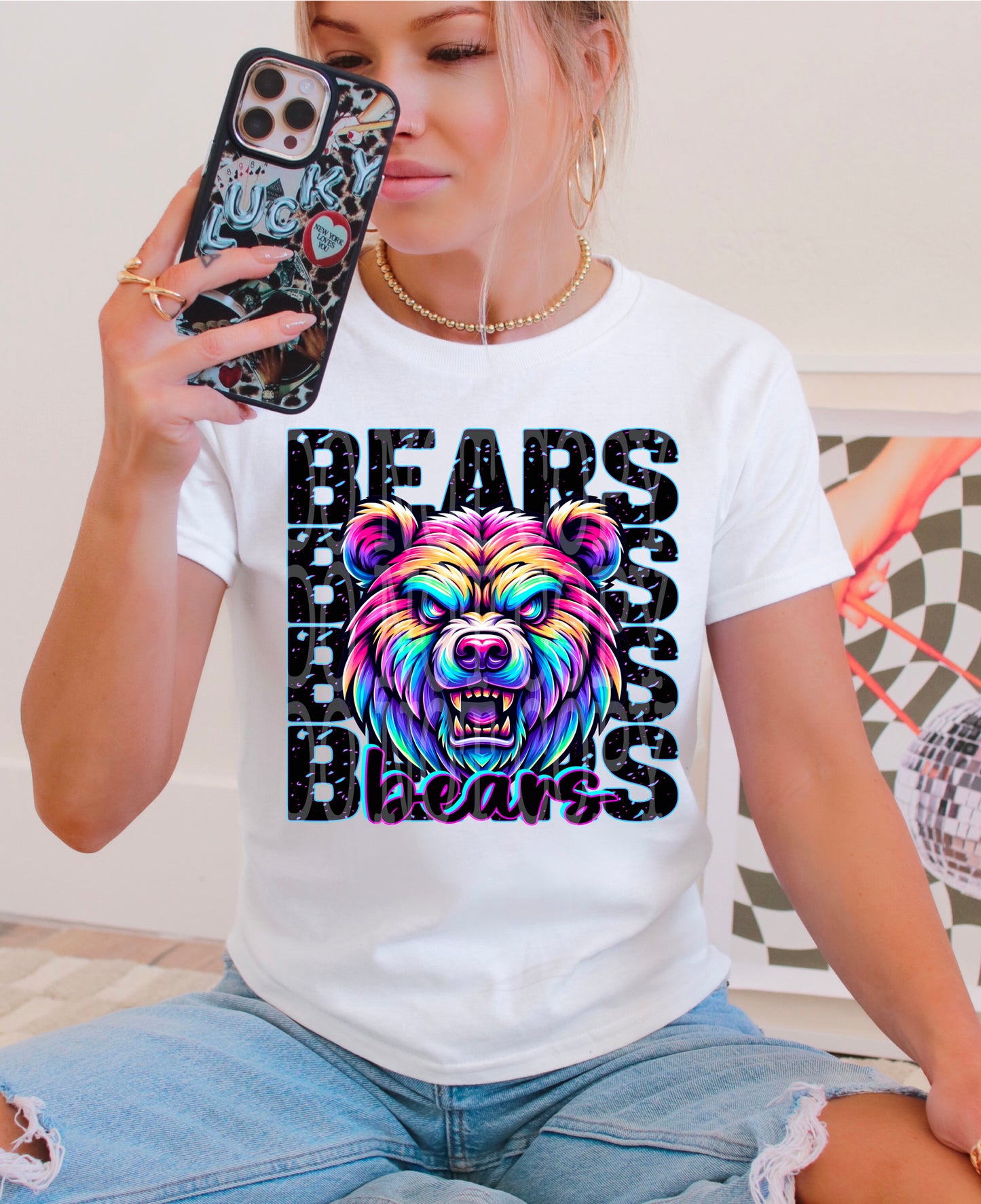 Bears Rainbow Mascot Tee
