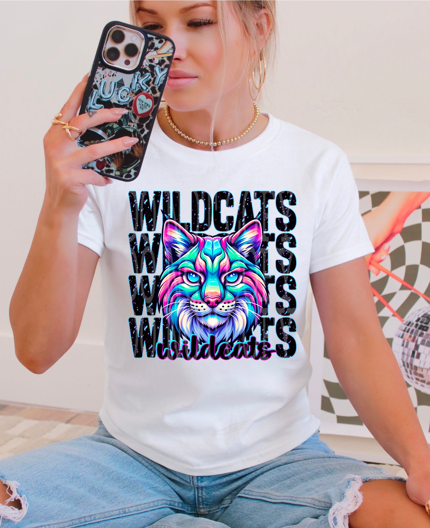 Wildcats Rainbow Mascot Tee
