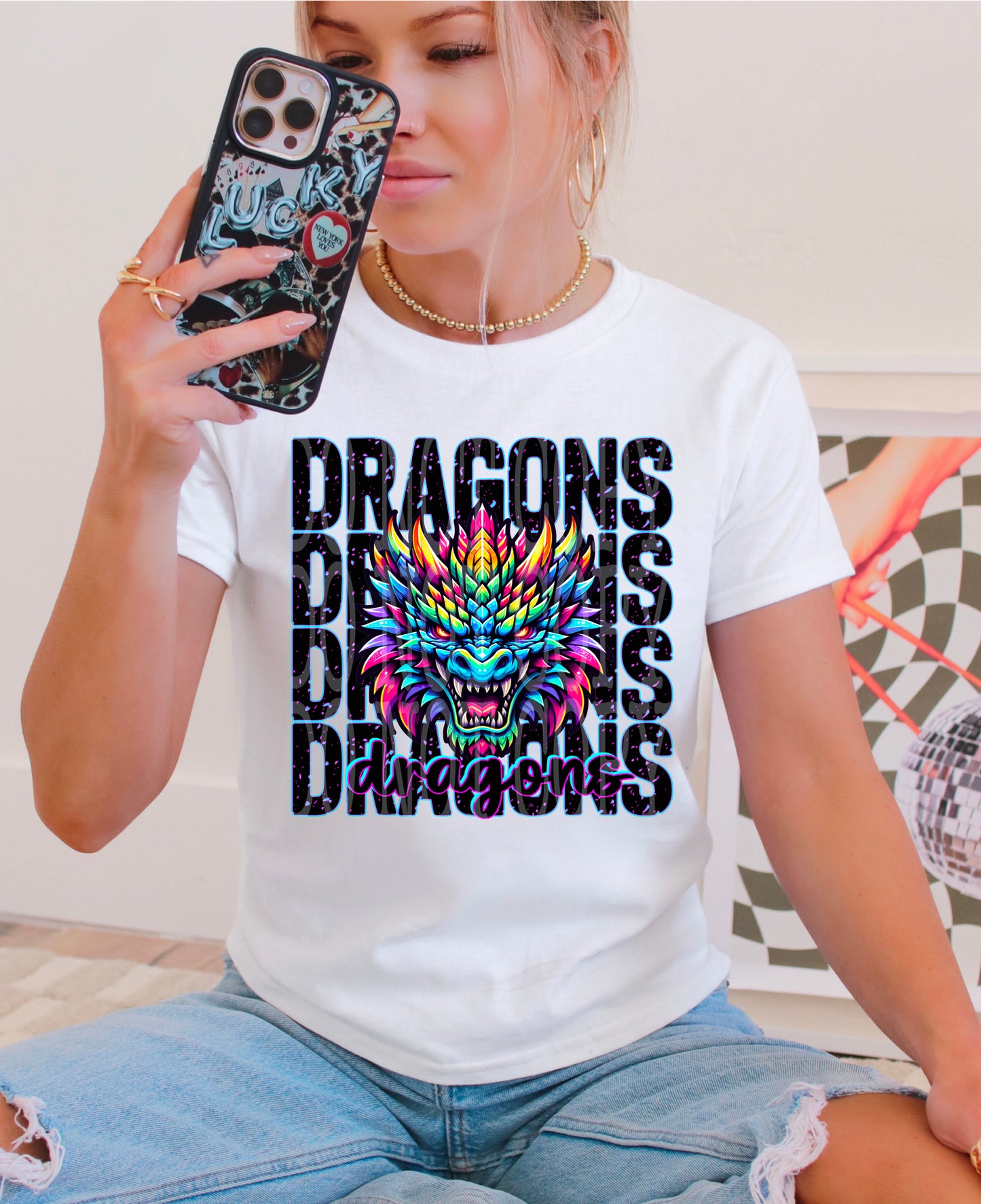 Dragons Rainbow Mascot Tee