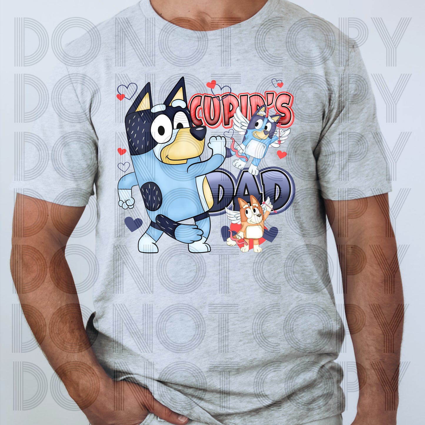 Cupids Dad Both Dogs Tee