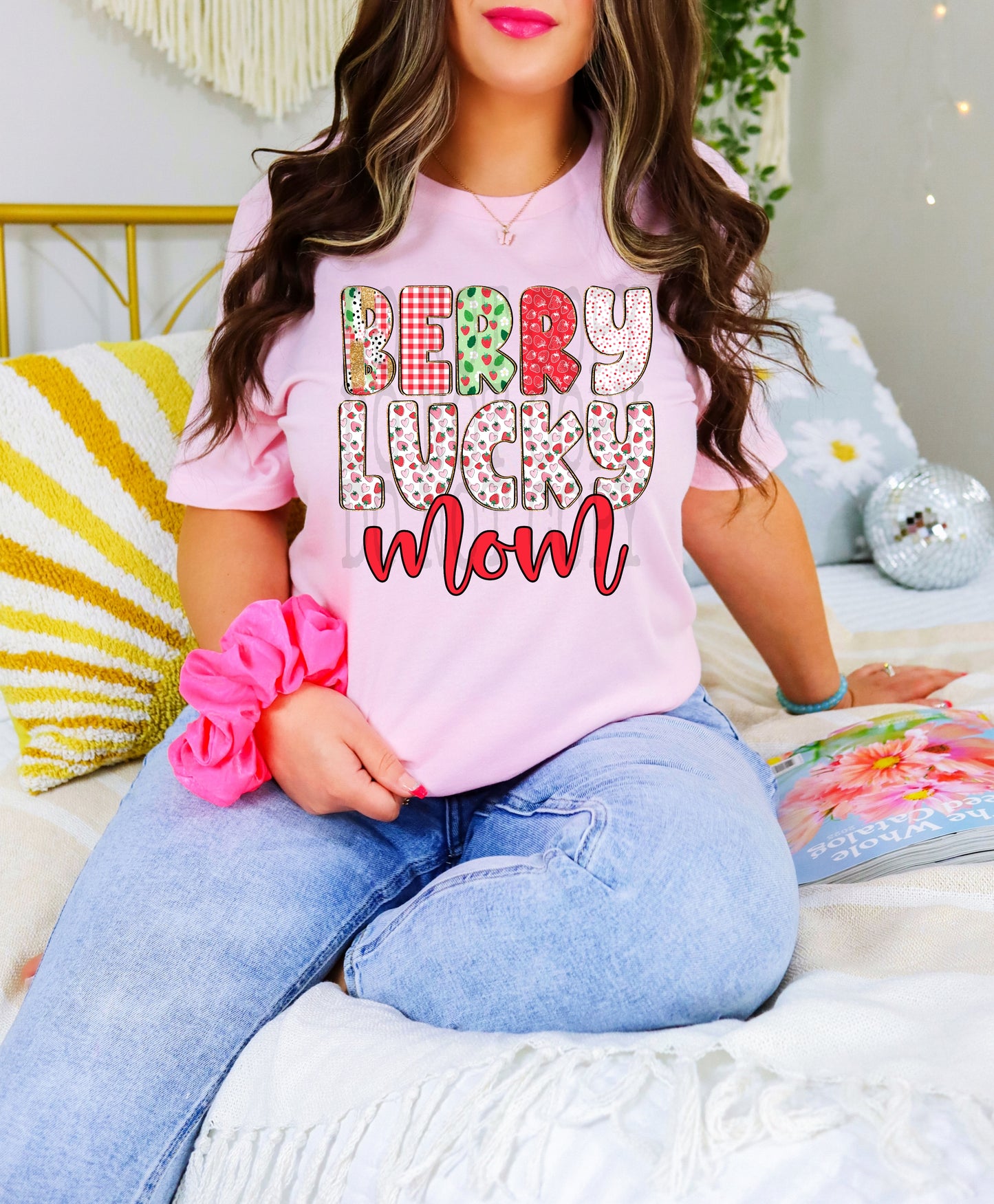 Berry Lucky Mom Tee