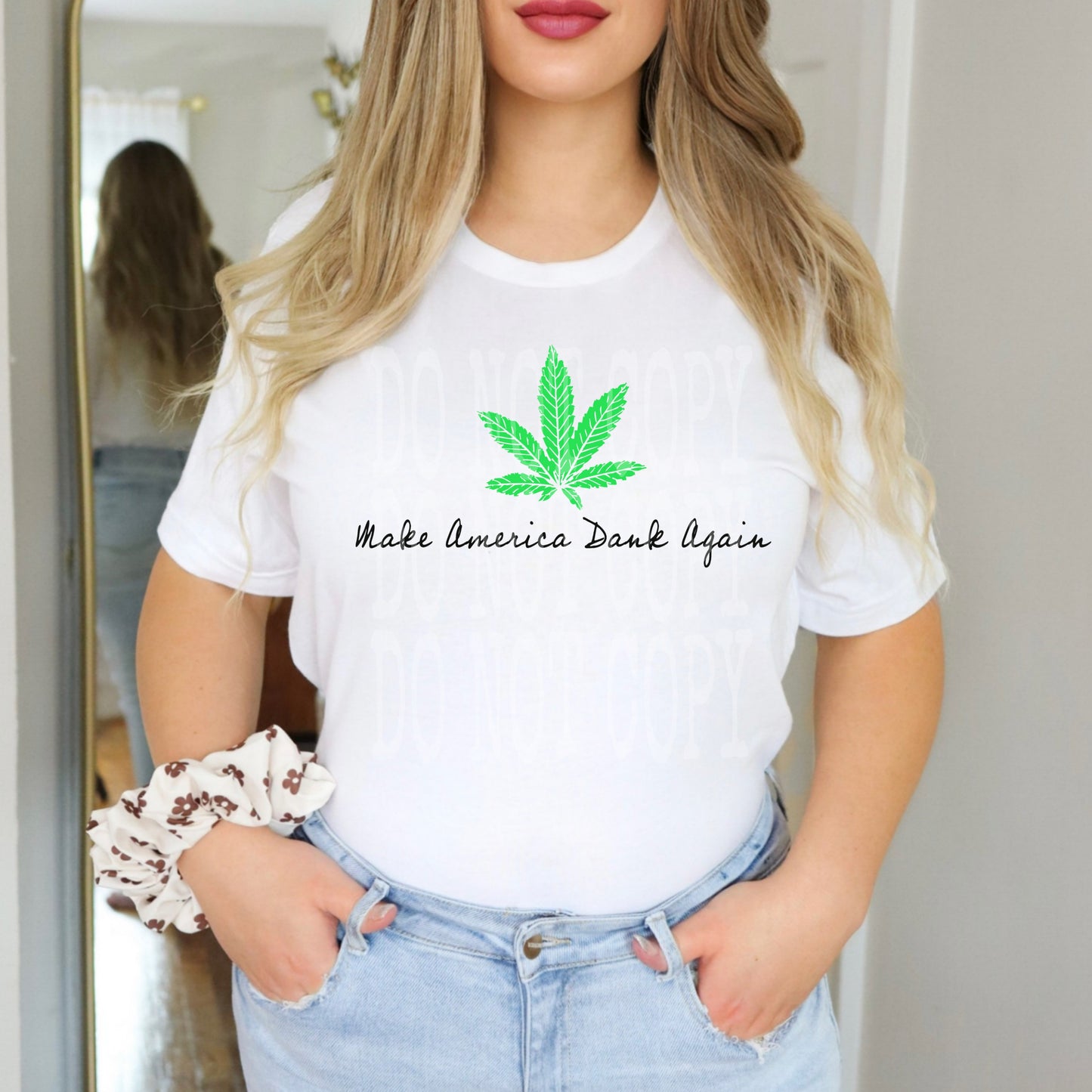Make America Dank Again Black Words Tee