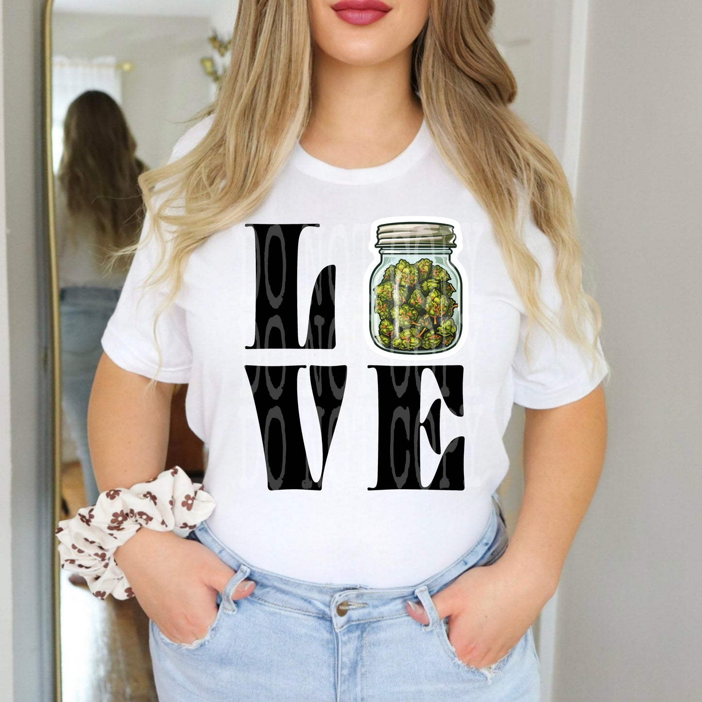 Love Jar - Black Letters Tee