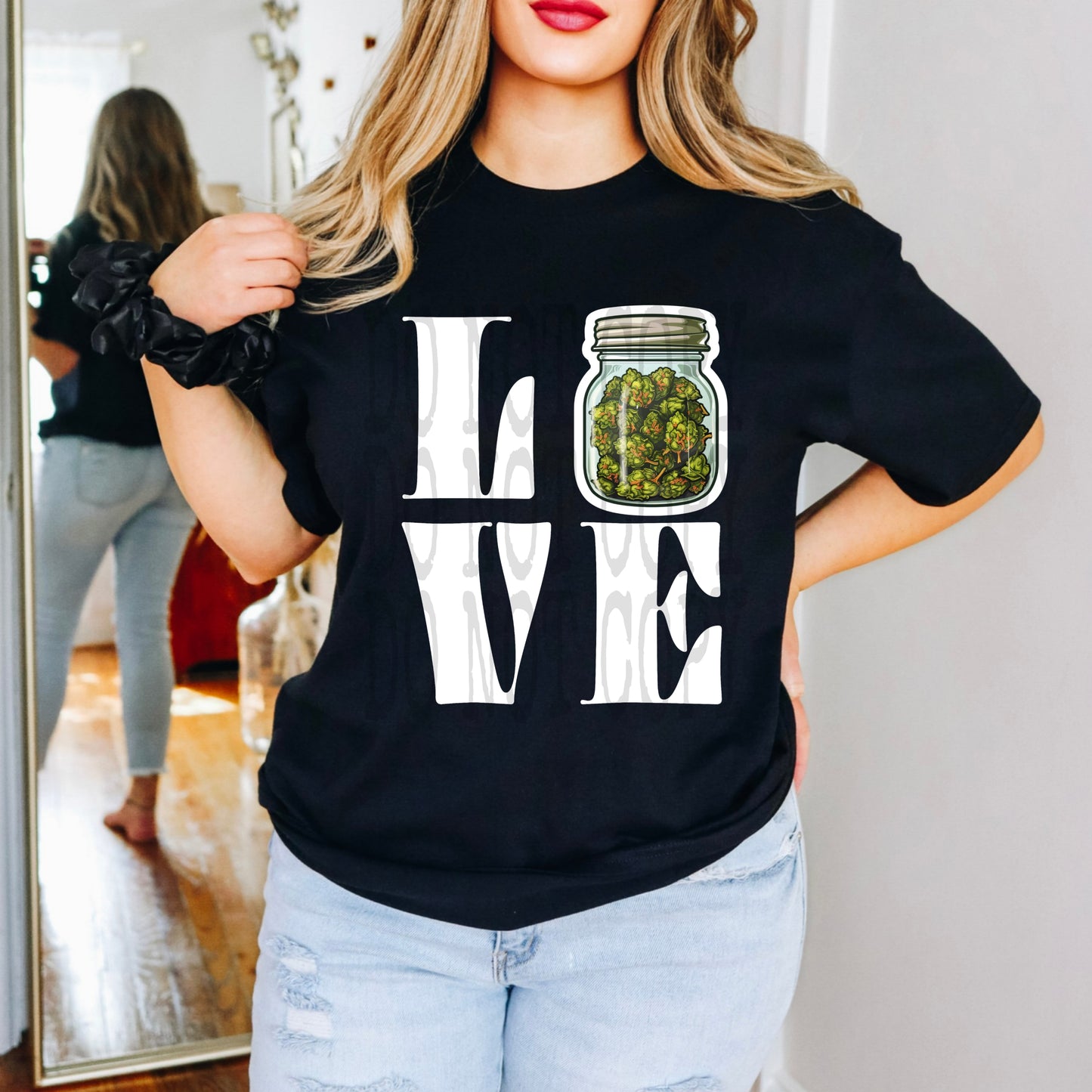 Love Jar - White Letters Tee