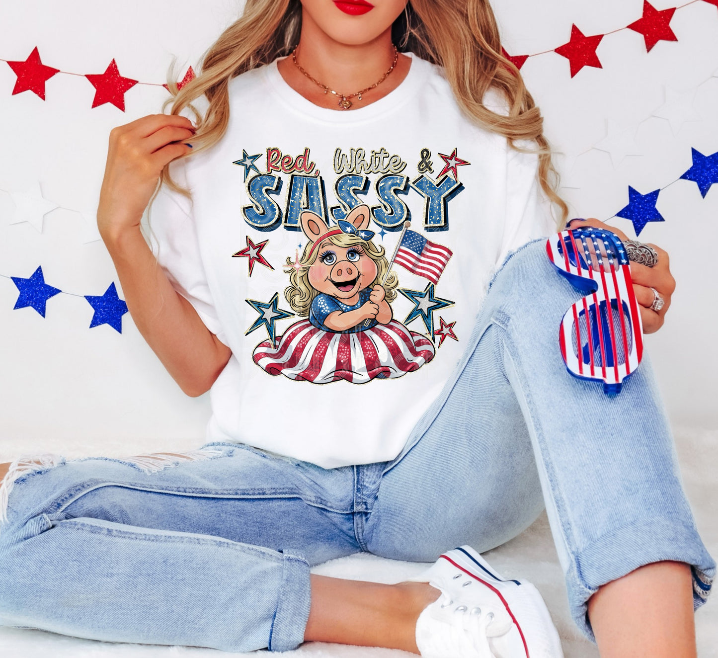 Red White & Sassy Tee