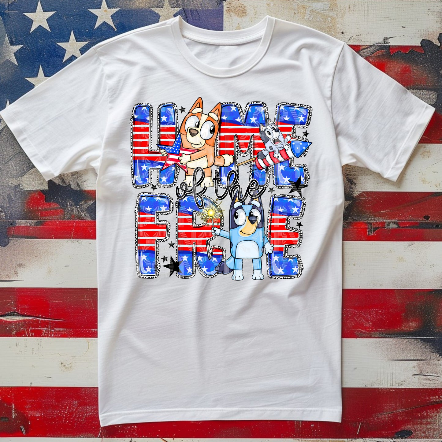 Home Of The Free Blue Tee