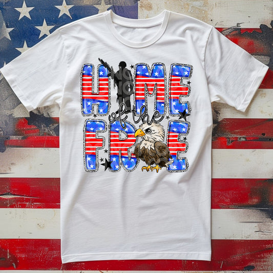Home Of The Free Eagle Tee