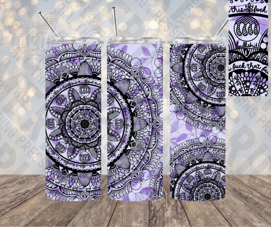20oz | 30oz Purple Curse Mandala Tumbler 0056
