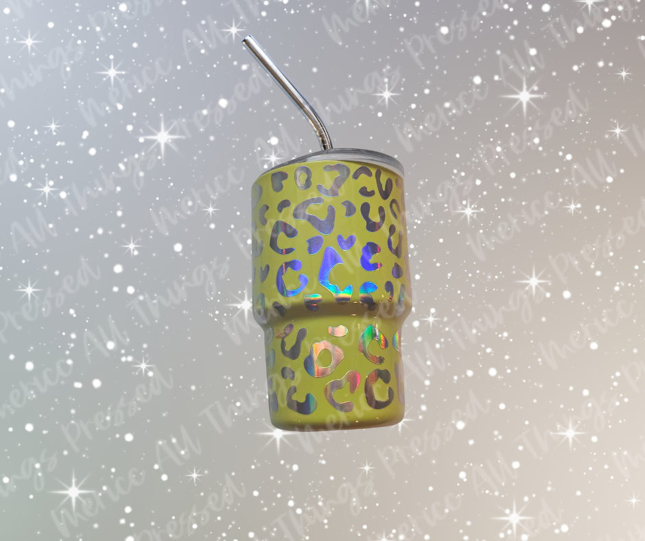 3oz Leopard Print Stainless Steel Tumblers