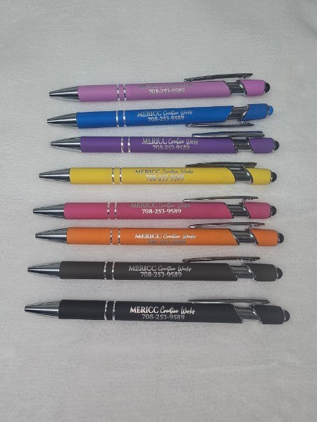 Pens - Laser Engraved COLOR Pack of 8