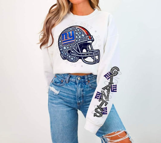 Faux Rhinestone NY Giants Tee