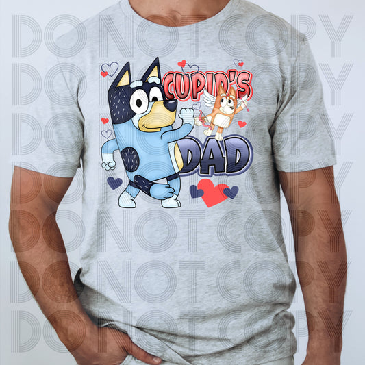 Cupids Dad Orange Dog DTF