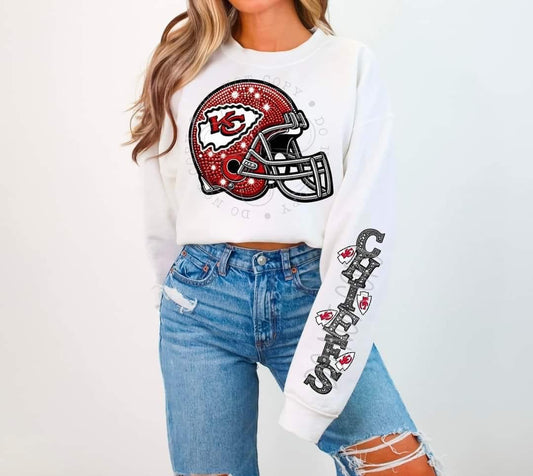 Faux Rhinestone Chiefs Tee