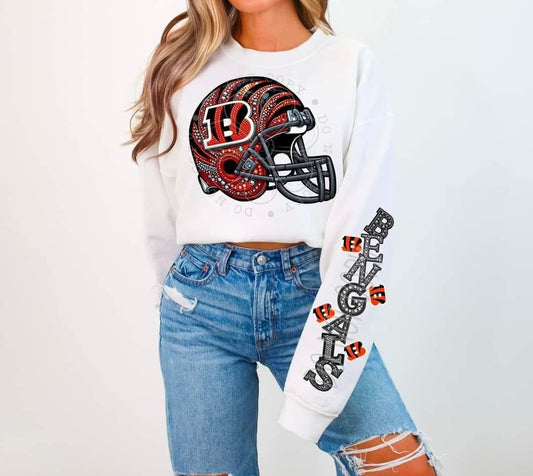 Faux Rhinestone Bengals Tee