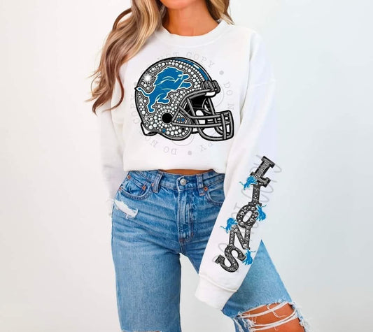 Faux Rhinestone Lions Tee