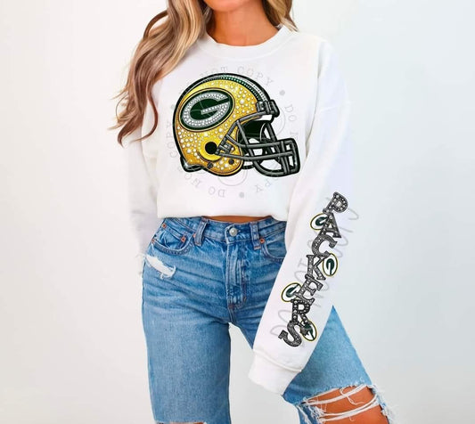 Faux Rhinestone Packers Tee