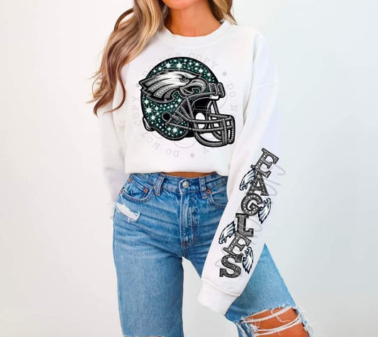 Faux Rhinestone Eagles Tee
