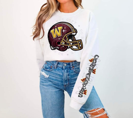 Faux Rhinestone Commanders Tee