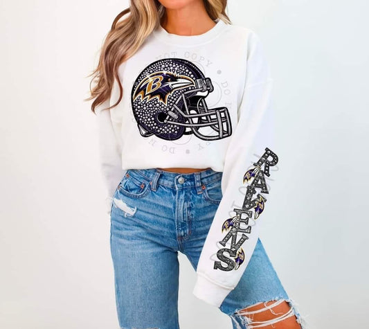 Faux Rhinestone Ravens Tee