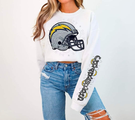 Faux Rhinestone Chargers Tee