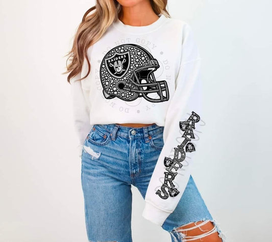 Faux Rhinestone Raiders Tee
