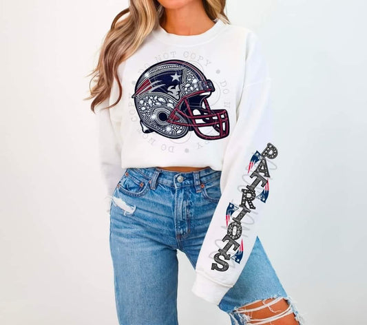 Faux Rhinestone Patriots Tee