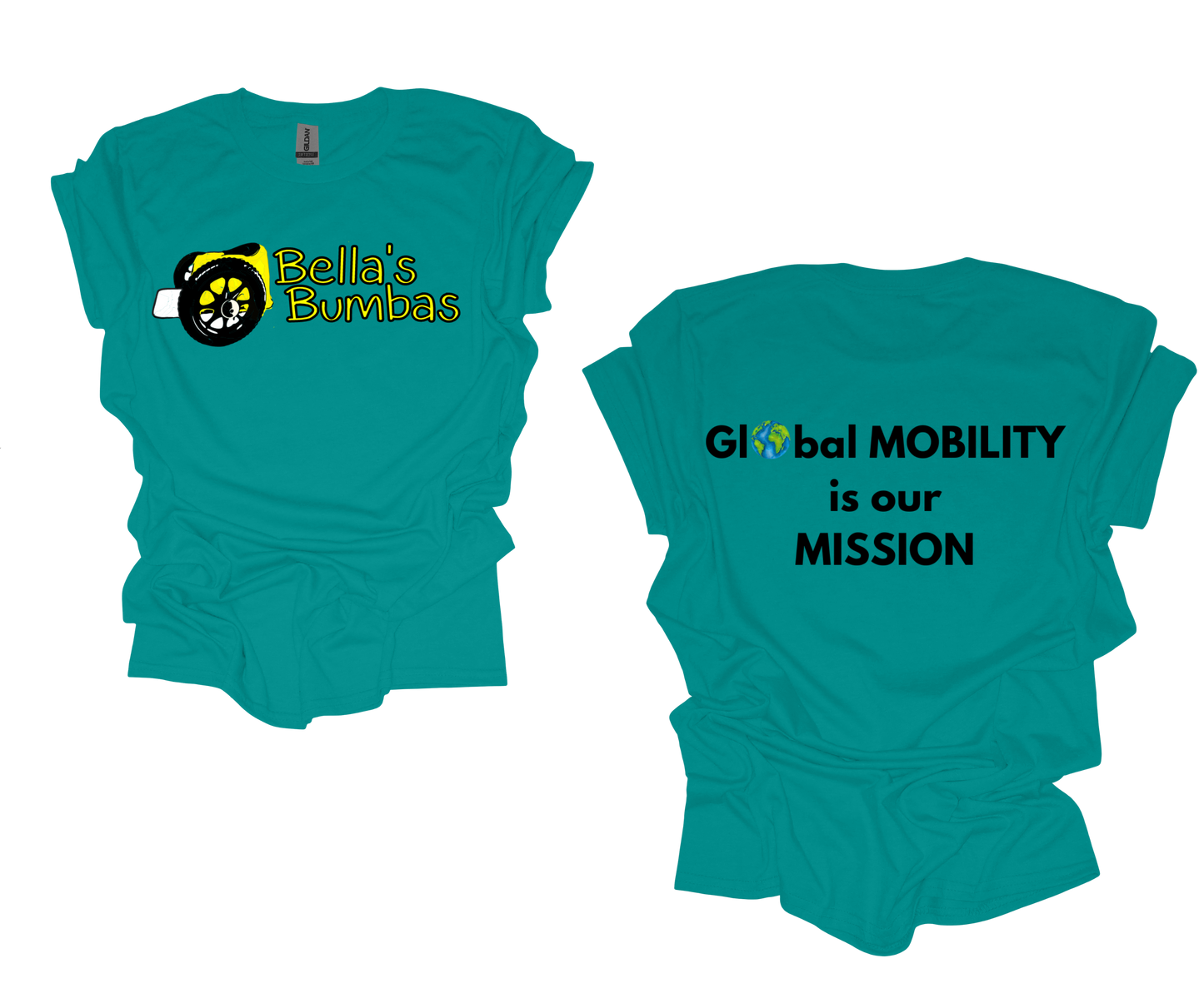 Exclusive Bellas Bumba's T-Shirts Teal w/o stars