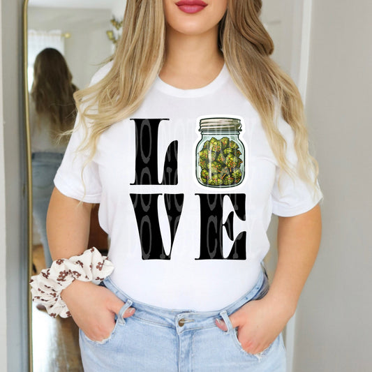Love Jar - Black Letters DTF