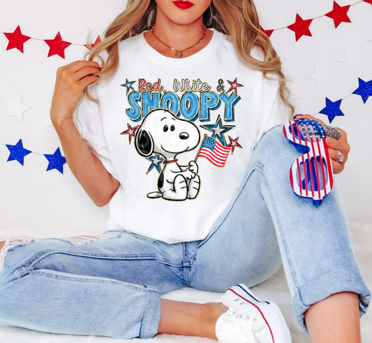 Red White & Snoopy DTF