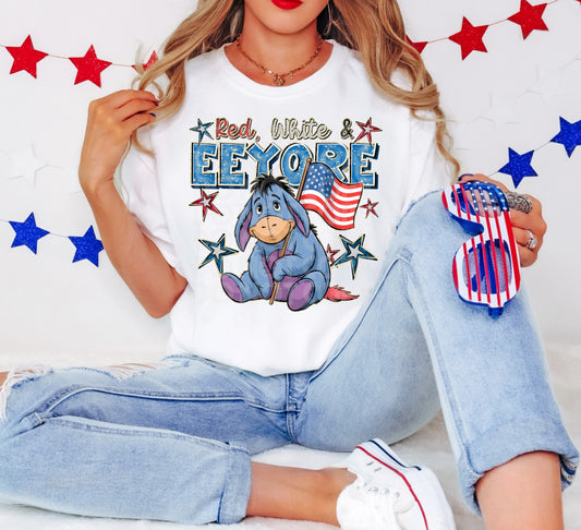 Red White & Eeyore DTF