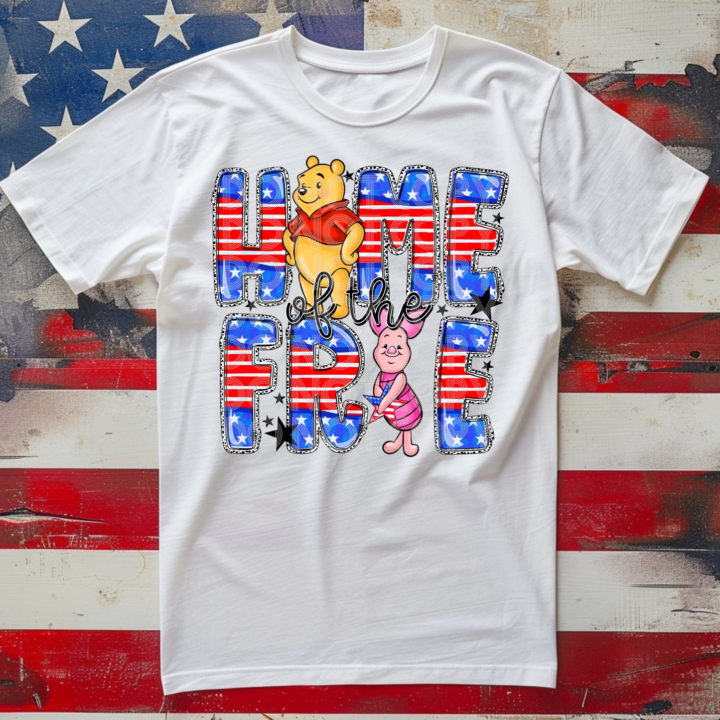 Home Of The Free Pooh DTF
