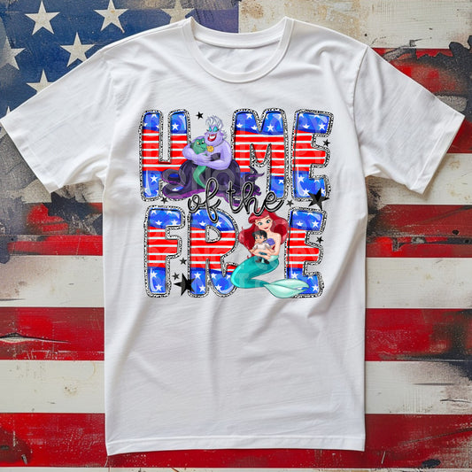 Home Of The Free Mermaid DTF
