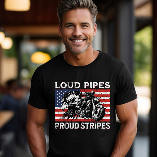 Loud Pipes Proud Stripes Tee