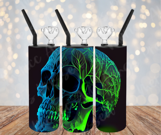 Blue Skull 20 oz Hookah Tumbler
