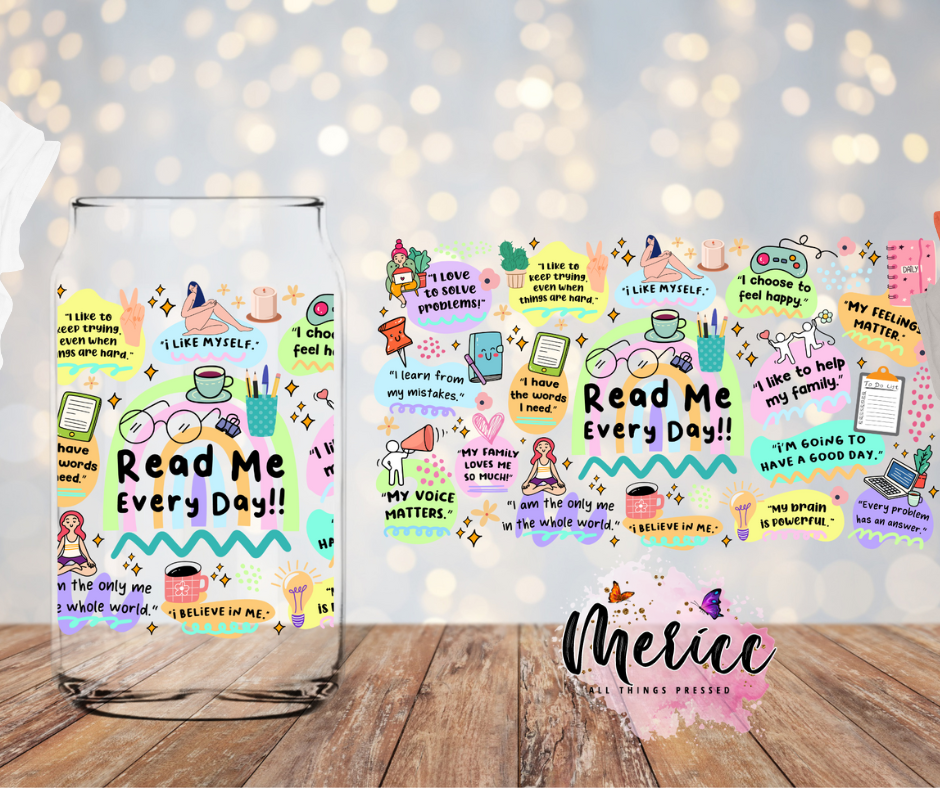 Read Me Every Day - 16oz Glass